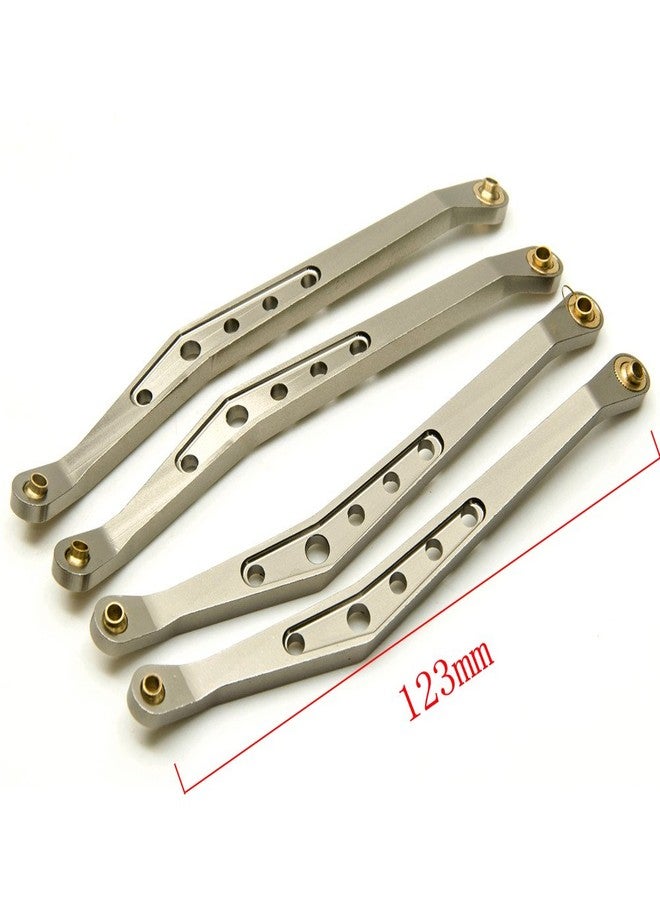 QUE-T 8 Pcs Aluminum Linkage Rod Arm Set/Upper and Lower Suspension Links Set of 8 for 1/10 Axial Wraith 90018 RC Truck (Titanium, Type A) - Image 3